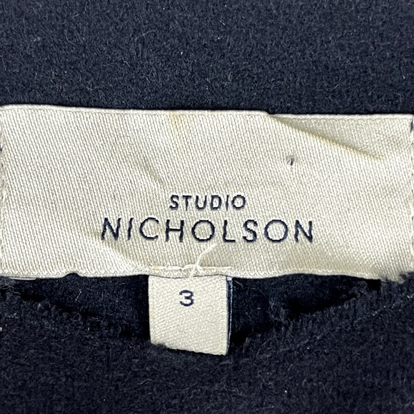 Studio Nicholson Nico Wool Cashmere Blend Sweater Top Women 3 Blue Minimalist - Picture 5 of 12